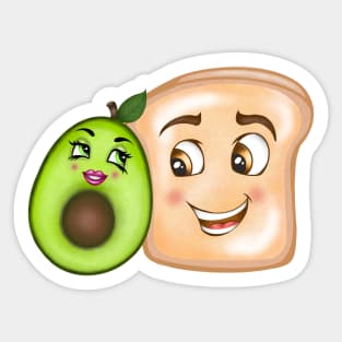 Avocado Toast Love Sticker